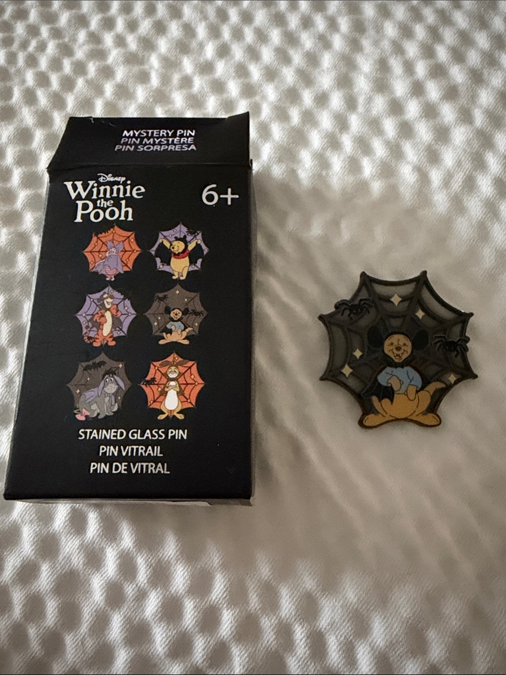 Disney loungefly Winnie the Pooh Roo spiderweb Halloween pin